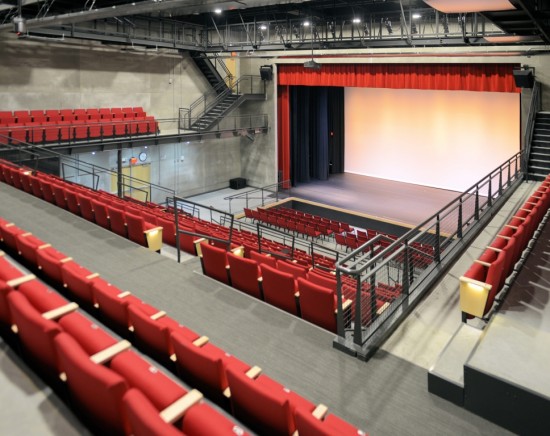 The new Charter Arts Theatre seats 360 guests.  This performance space is essential for the close to 90 performances and events produced by the school throughout the school year.  The school's former facility only housed a 150- seat black box theatre, which required many performances to take place off-site.